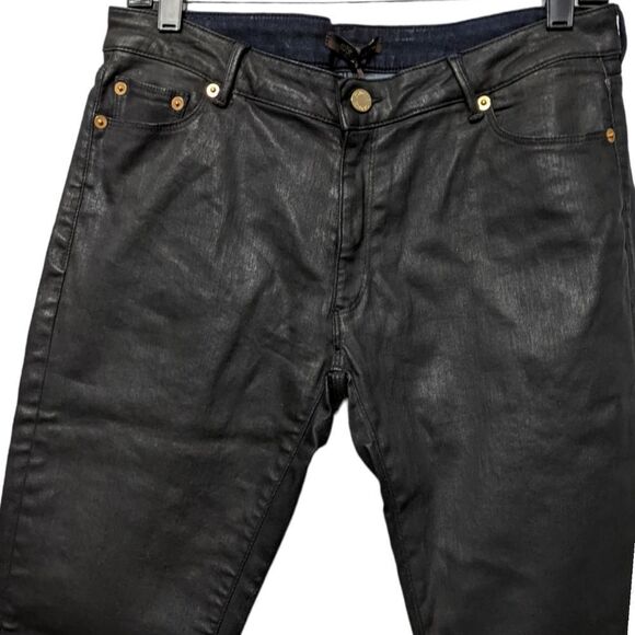 NWT ROBERTO CAVALLI Coated Skinny Jeans GSJ200 46 IT - Picture 3 of 10